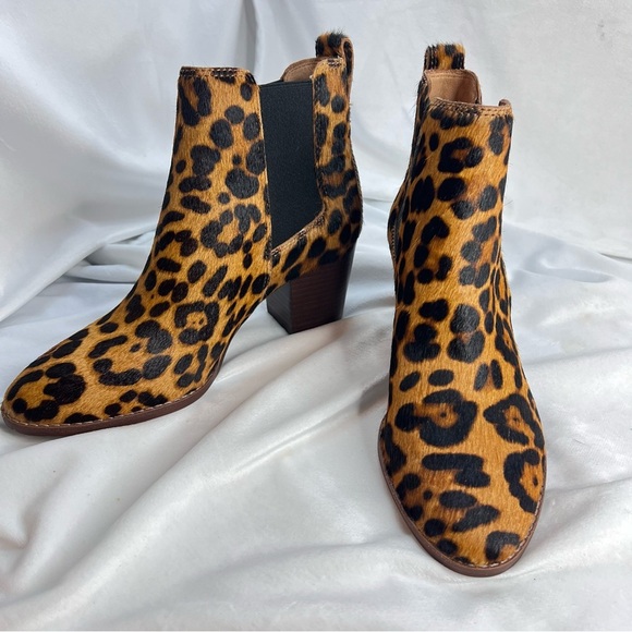 MADEWELL The Regan Boot in Leopard Calf Hair Ankle Boots Size 7 NWT - Picture 11 of 11